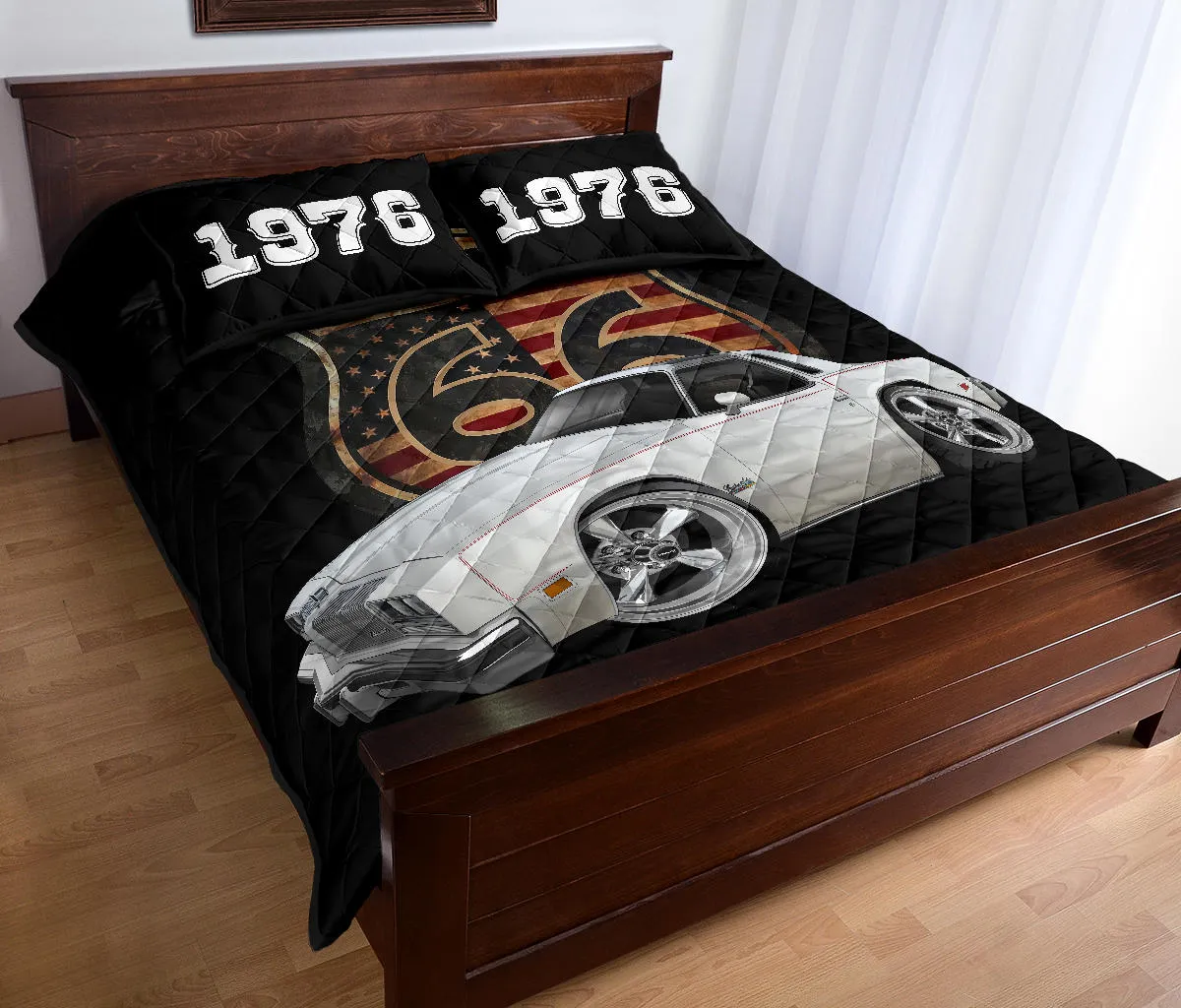 1976 Cutlass Oldsmobile Salon Car Art Route 66 Quilt Set