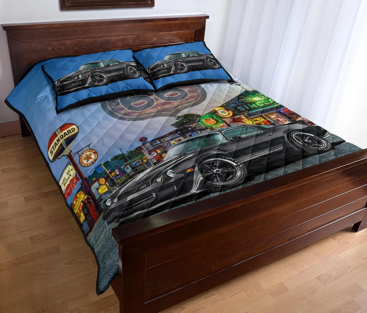 1981 Camaro Black Route 66 Quilt Set