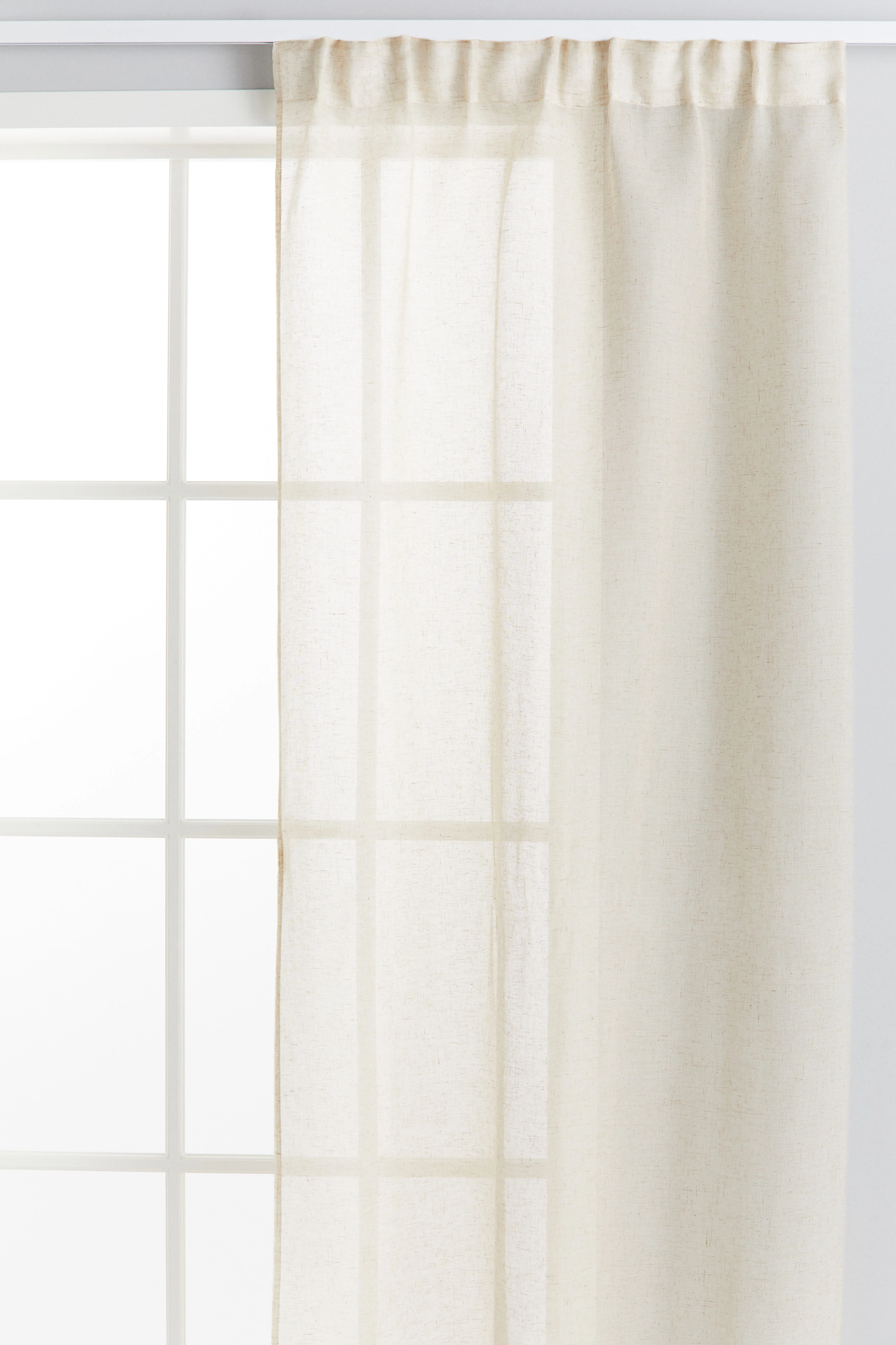 2-pack multiway curtain lengths - Light beige - Home All | H&M GB