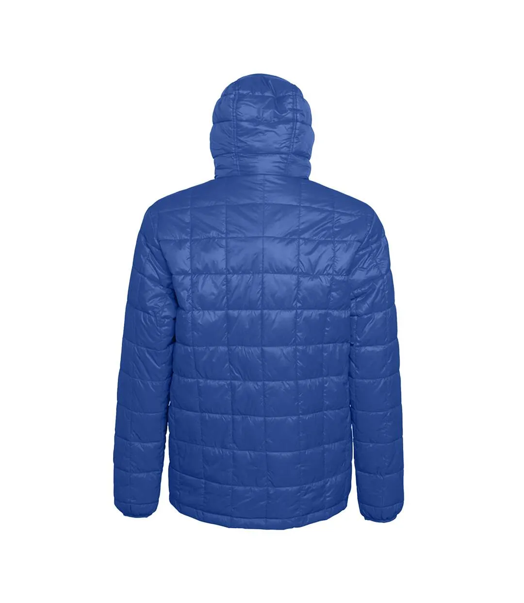 2786 Mens Box Quilt Hooded Zip Up Jacket (Royal) - UTRW5263