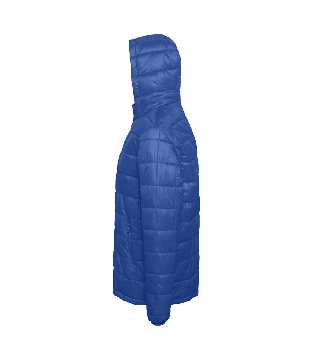 2786 Mens Box Quilt Hooded Zip Up Jacket (Royal) - UTRW5263