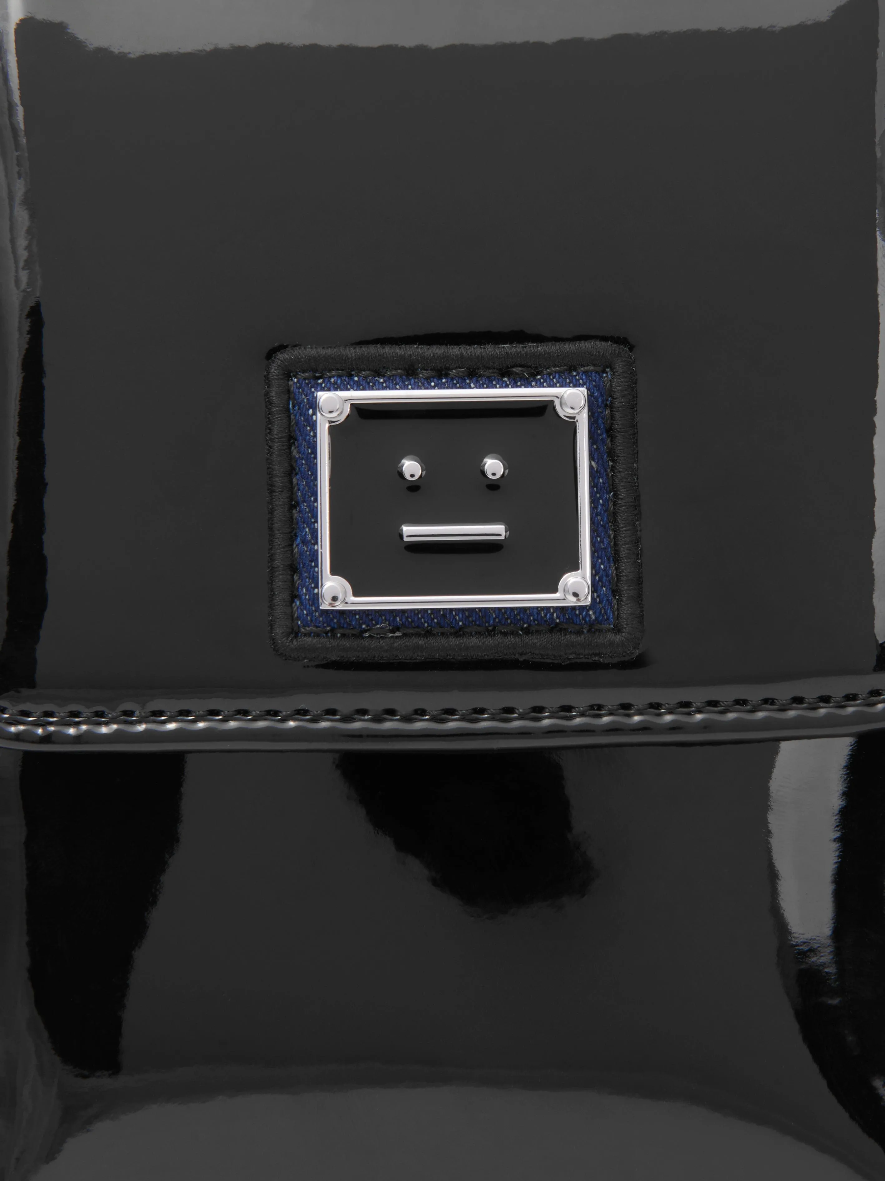 Acne Studios Kids Mini Crossbody Face Bag in Black