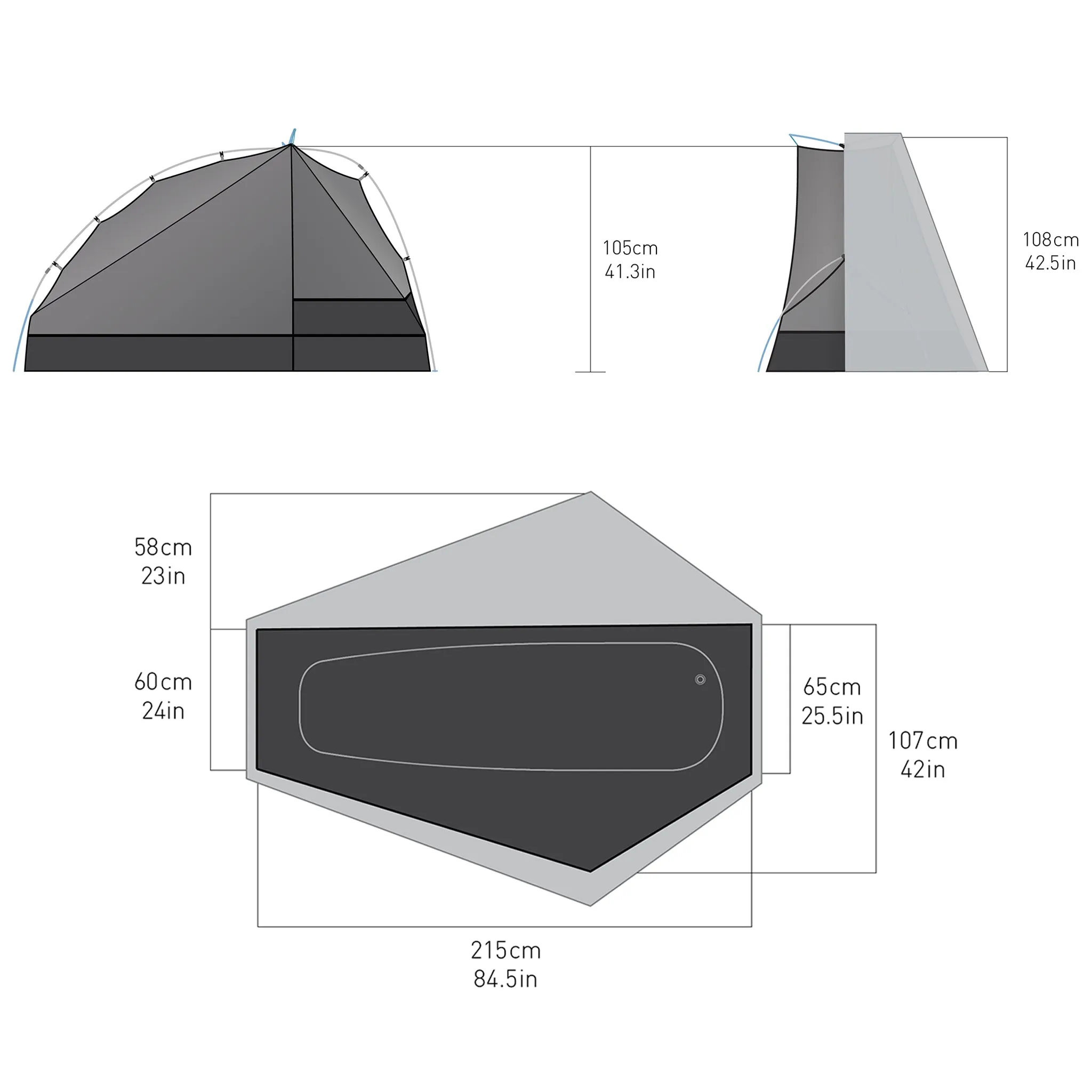 Alto Semi-Free Standing Ultralight Tent (Like New)