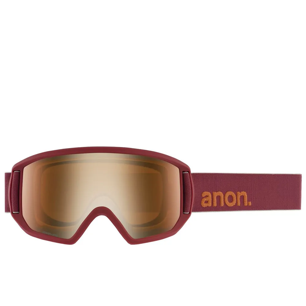 Anon Relapse Snowboard/Ski Goggles - Maroon/Sonar Bronze