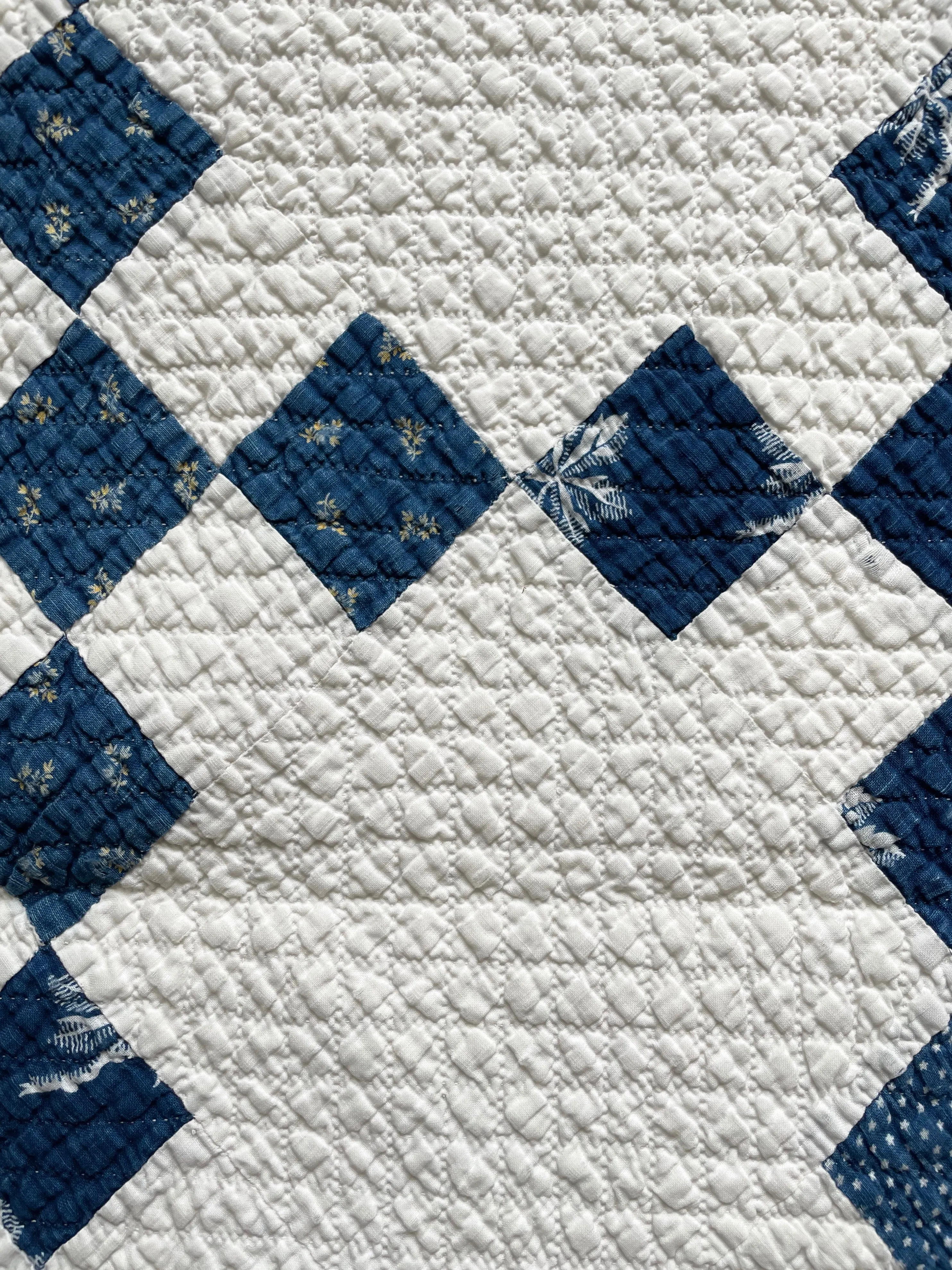 Antique Calico Irish Chain Quilt