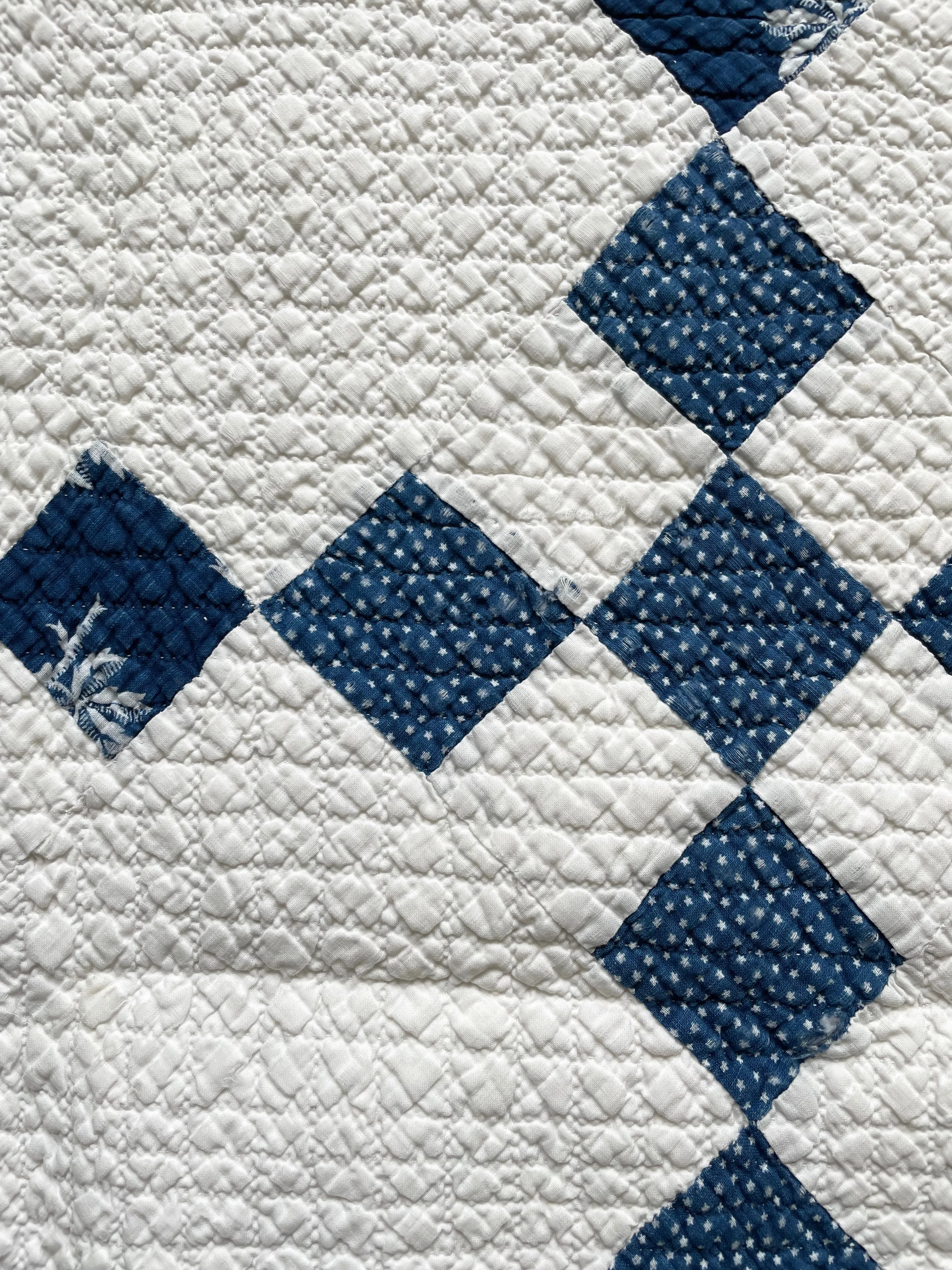 Antique Calico Irish Chain Quilt