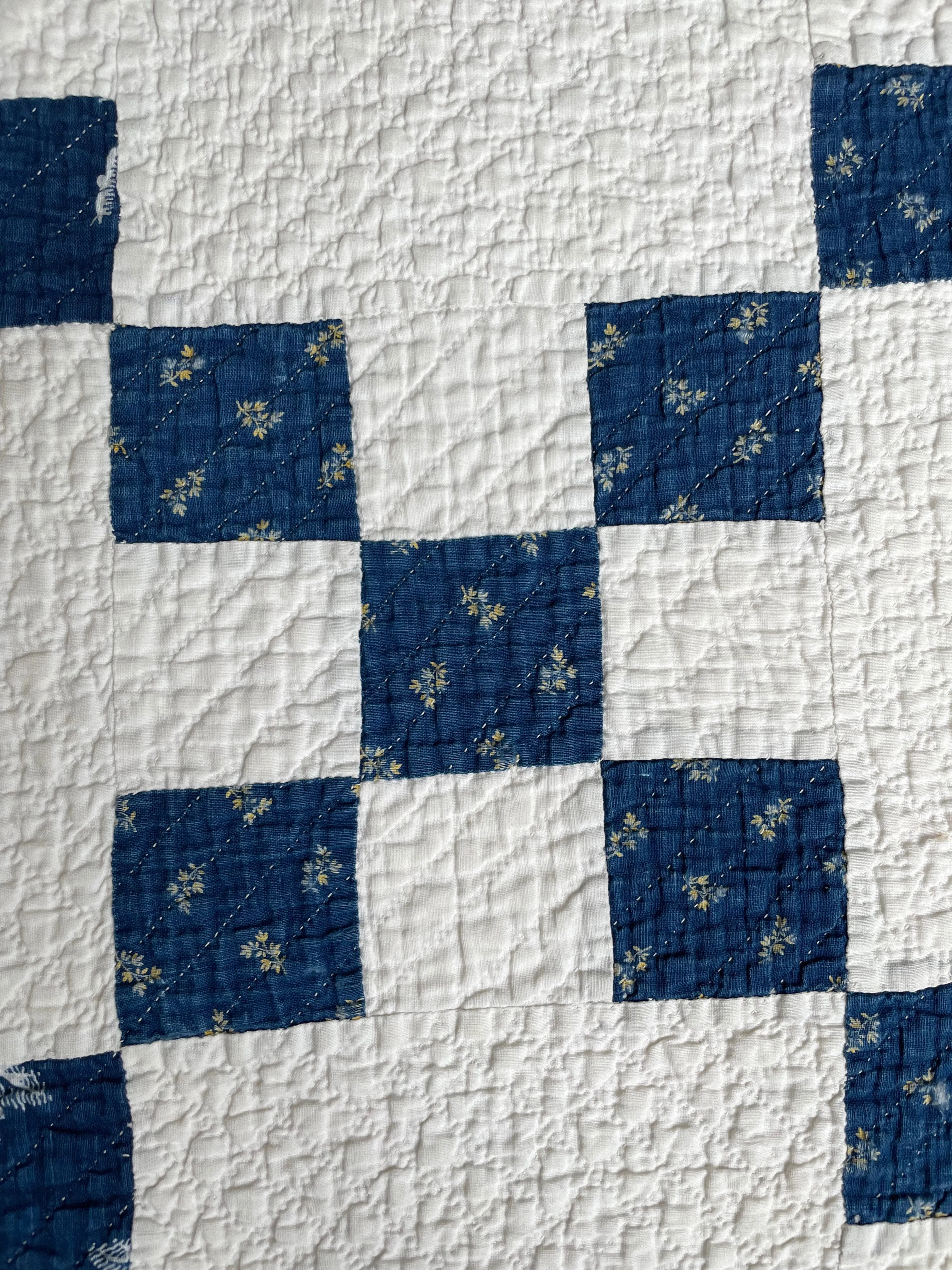 Antique Calico Irish Chain Quilt