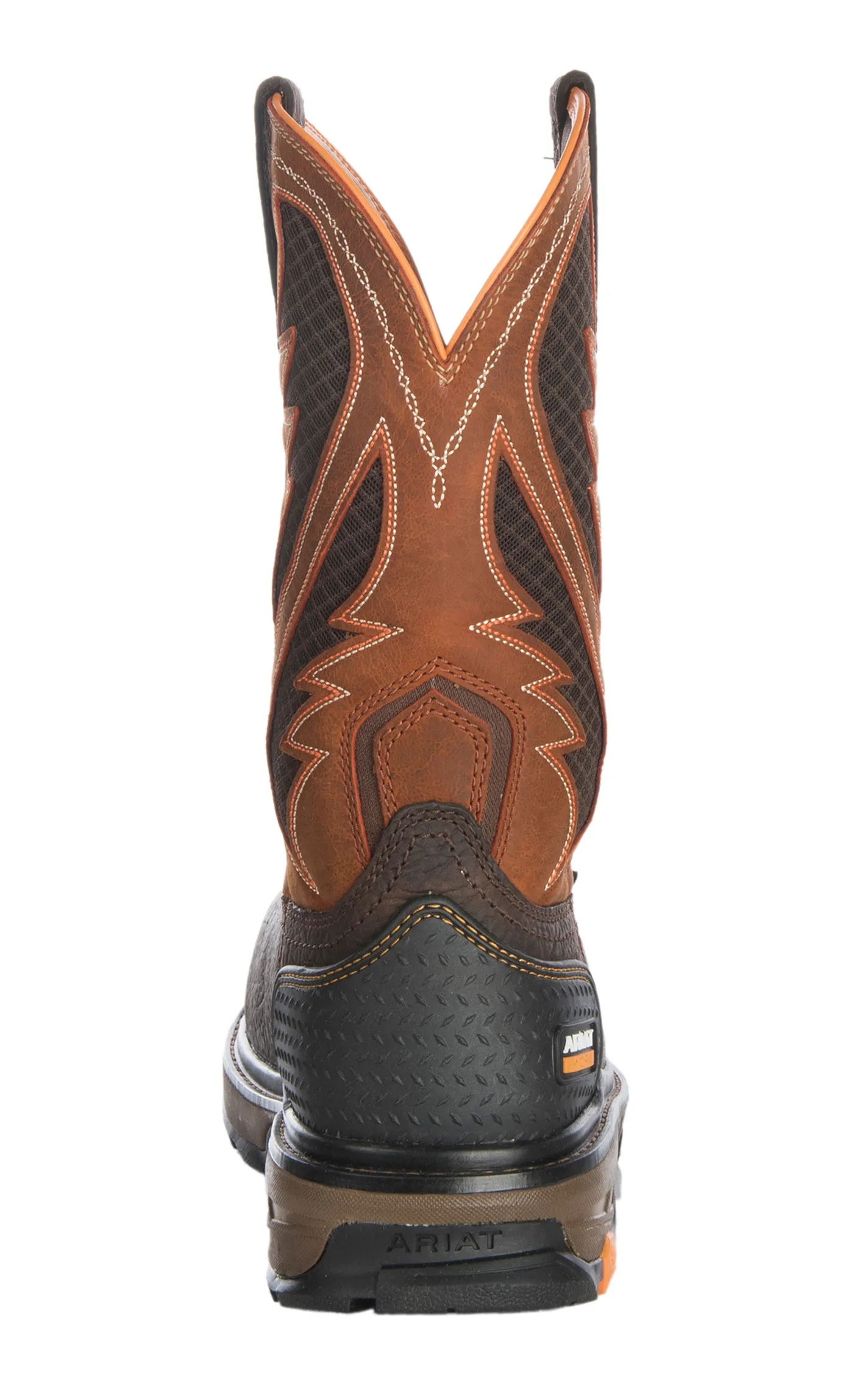 Ariat Men's Intrepid Brown and Orange VentTEK Square Composite Toe Work Boot