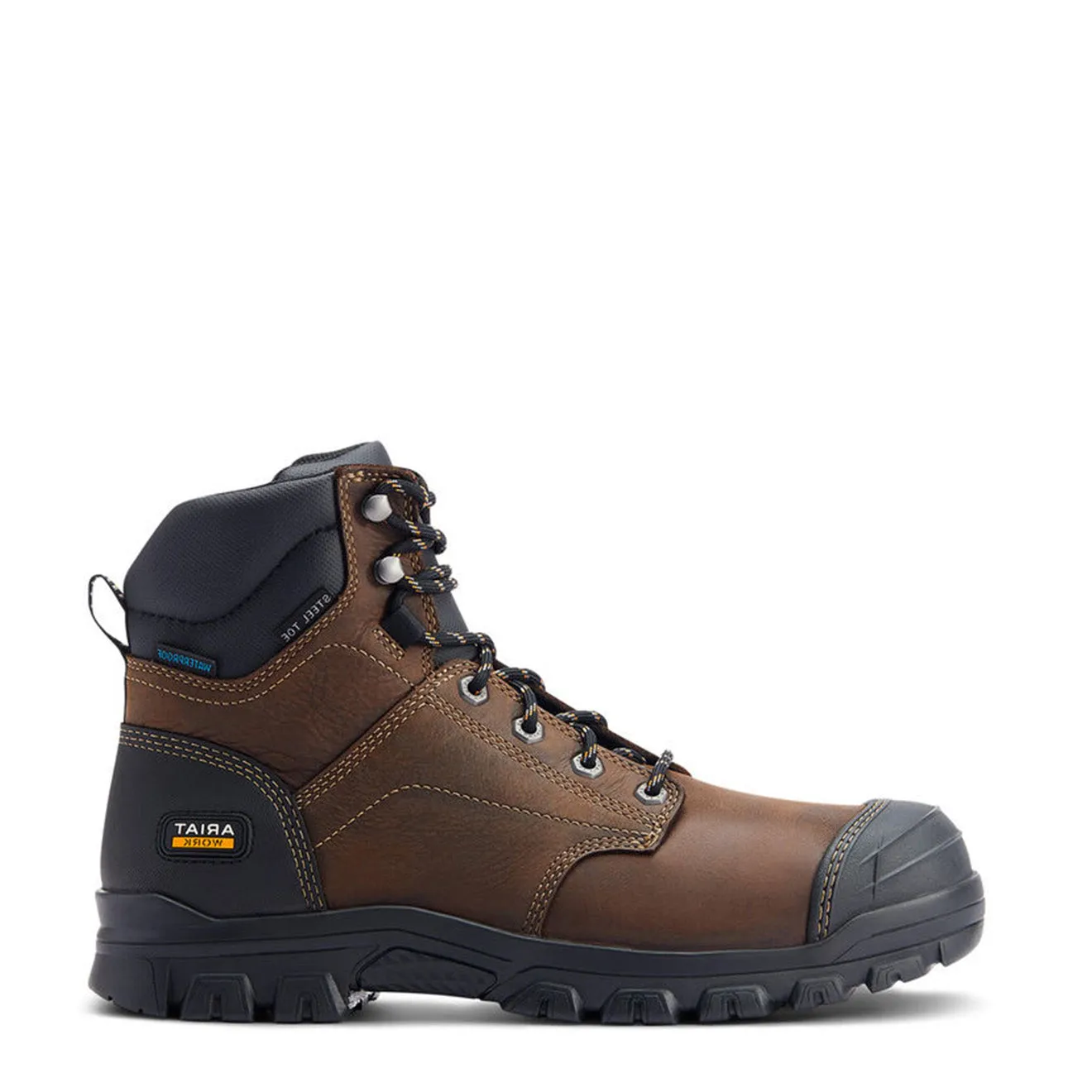 Ariat Treadfast 6 Waterproof Steel Toe Work Boot Dark Brown