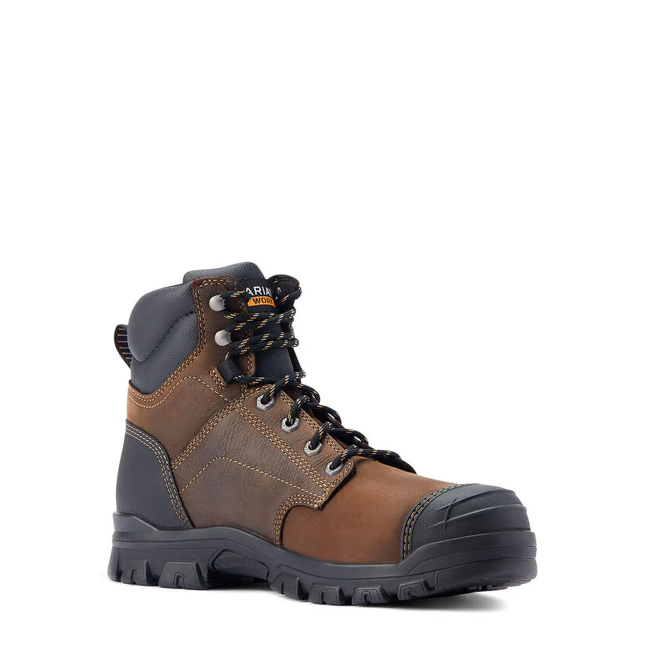 Ariat Treadfast 6 Waterproof Steel Toe Work Boot Dark Brown