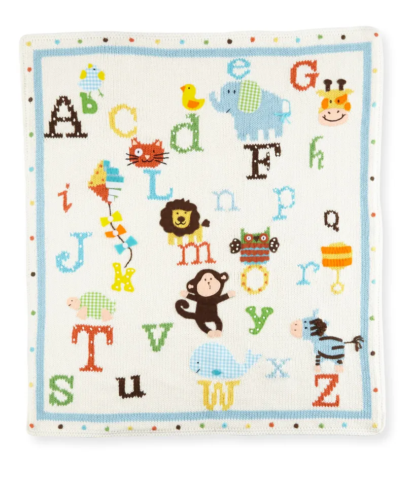 ART WALK ABC KNIT BLANKET