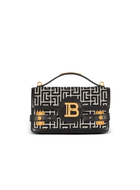 B-Buzz Shoulder 24 bag in calfskin and PB jacquard canvas