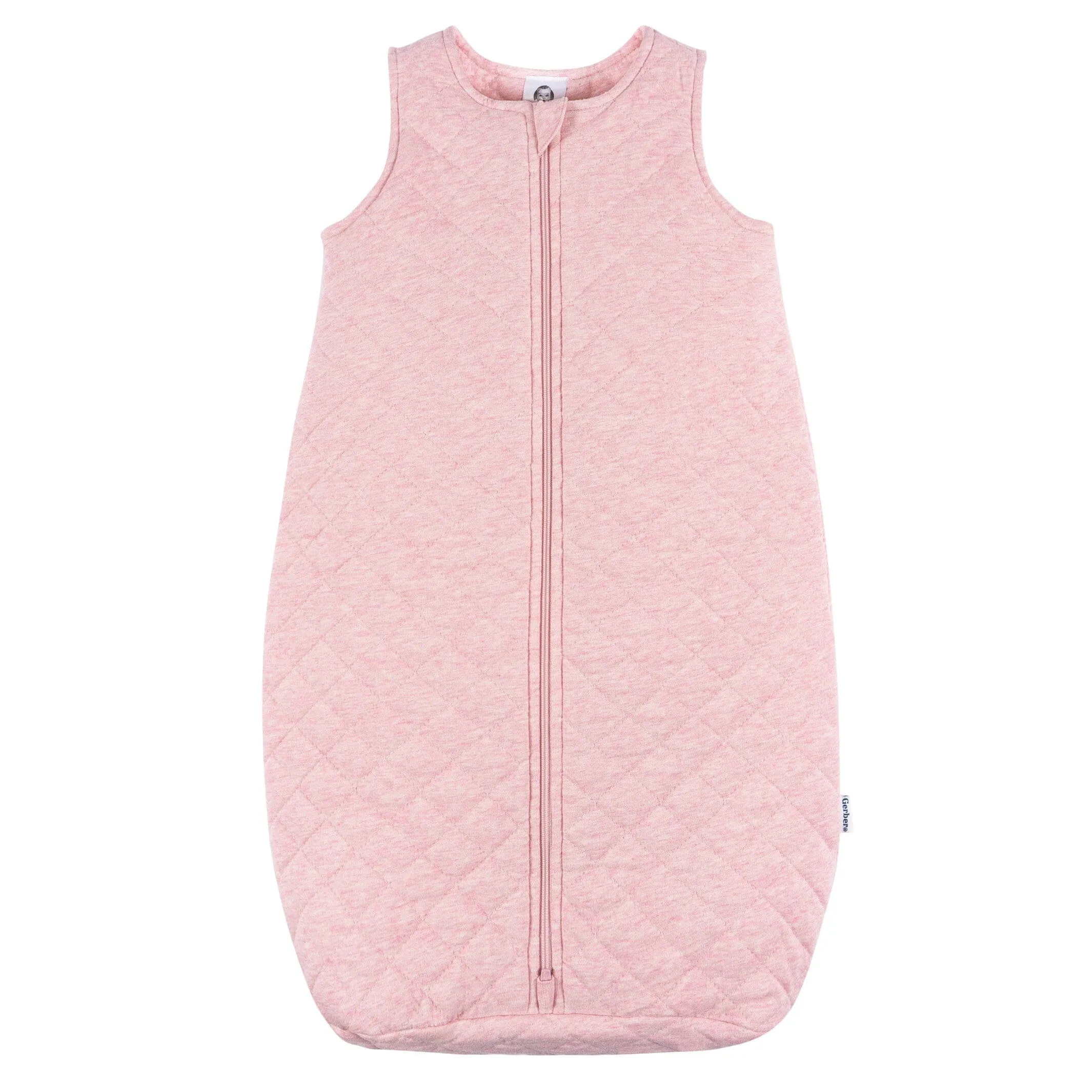 Baby Girls Pink Heather Quilted Jersey Wearable Blanket