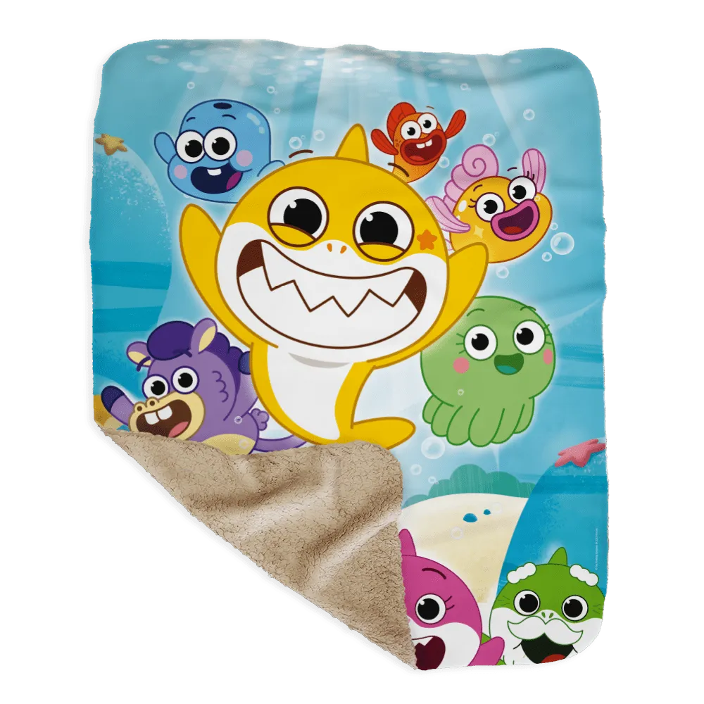 Baby Shark's Big Show Undersea World Sherpa Blanket