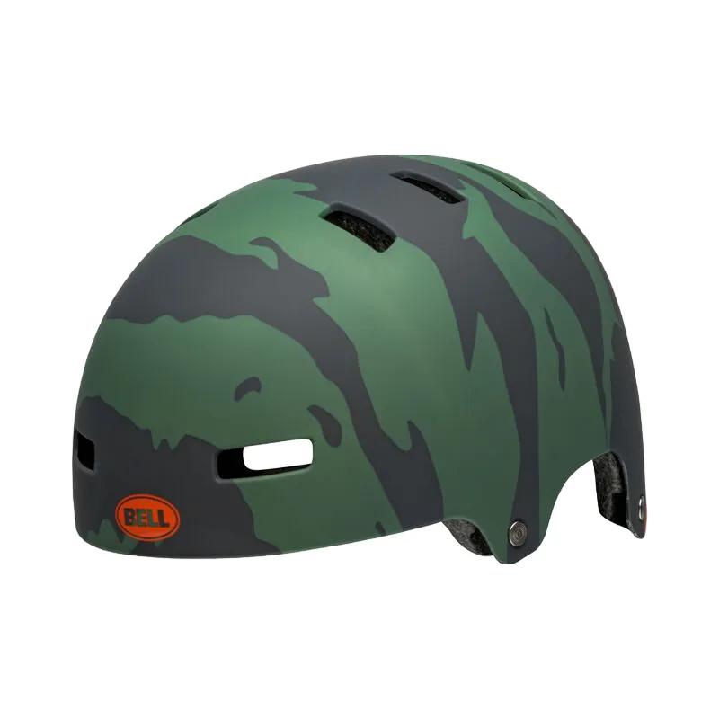 Bell Span BMX Helmet - Ravine - Matt Green-Orange