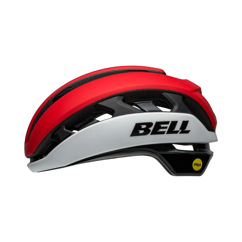 Bell XR Spherical MIPS Road Helmet - Matt Gloss Crimson-White