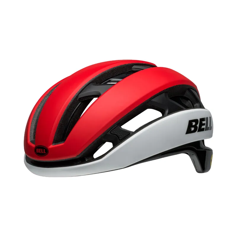 Bell XR Spherical MIPS Road Helmet - Matt Gloss Crimson-White