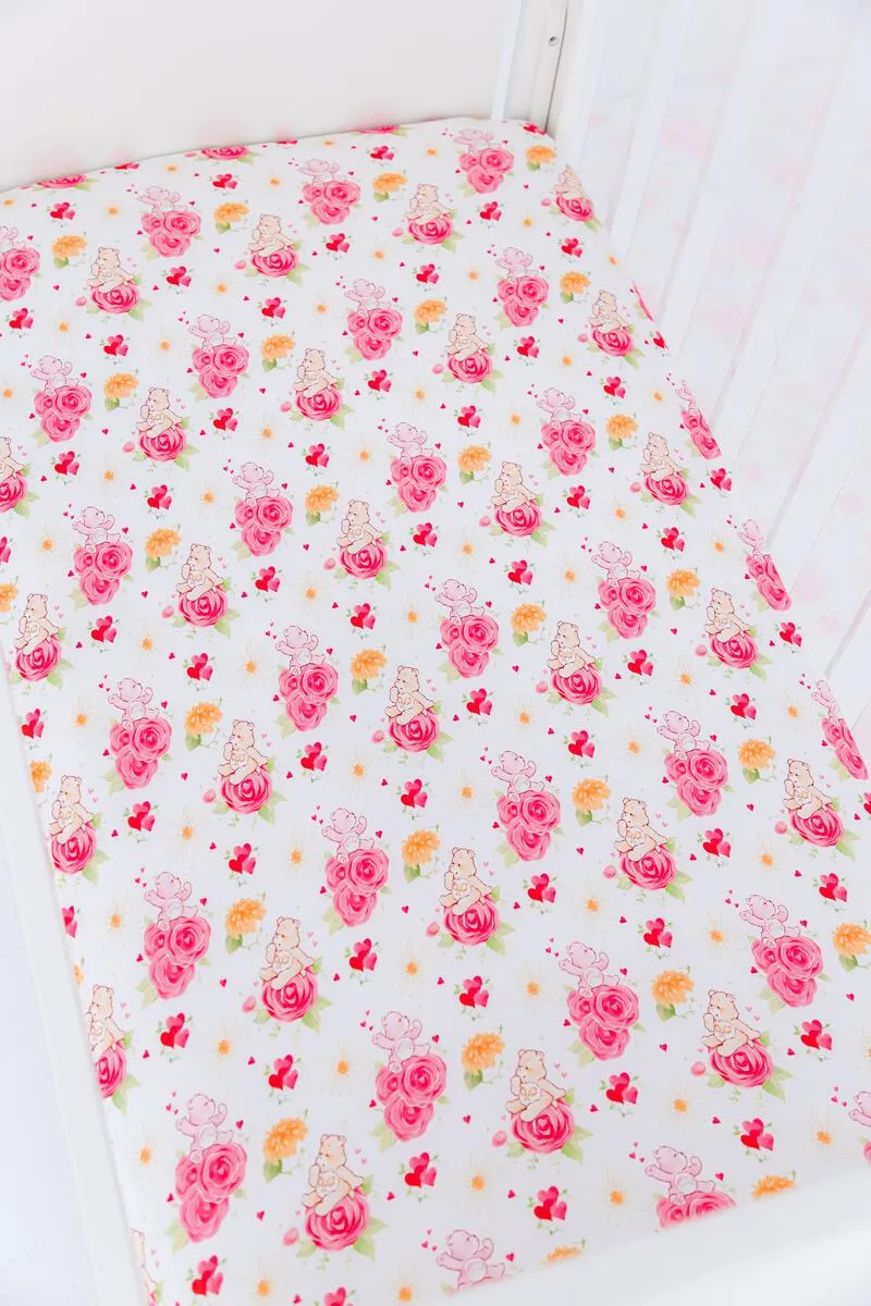 Birdie Bean Care Bears Baby Blooms Bamboo Viscose Crib Sheet