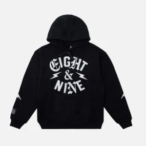 Blaze Felt Applique Hoodie Black