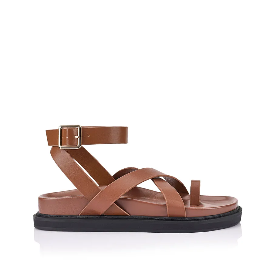 Brady Footbed Sandals - Cognac