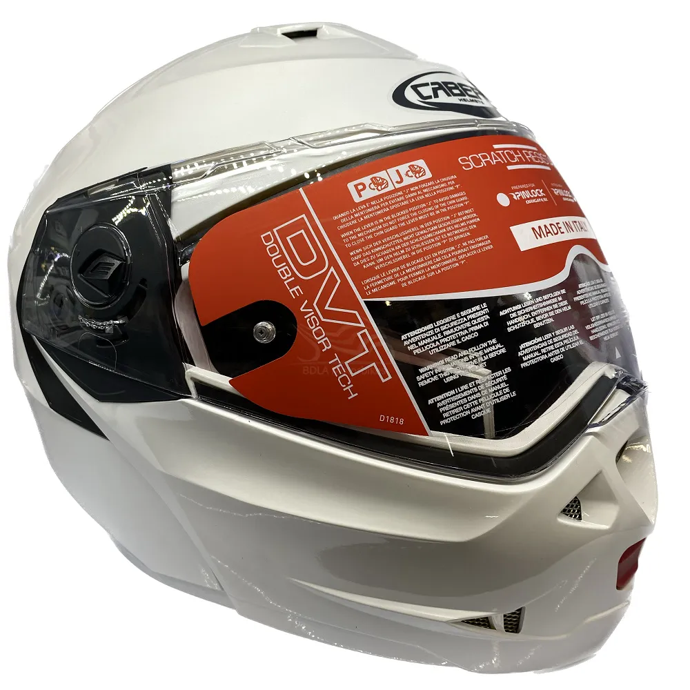 Caberg Duke X Plain Helmet - Metal White