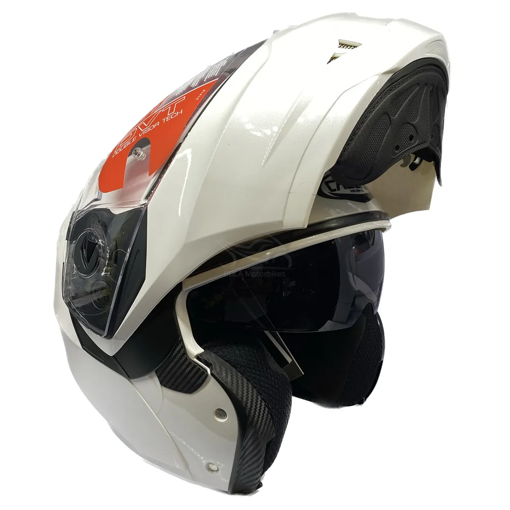 Caberg Duke X Plain Helmet - Metal White