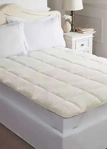 Cascade Home Hotel Teddy Bear Fleece Mattress Topper | Kaleidoscope