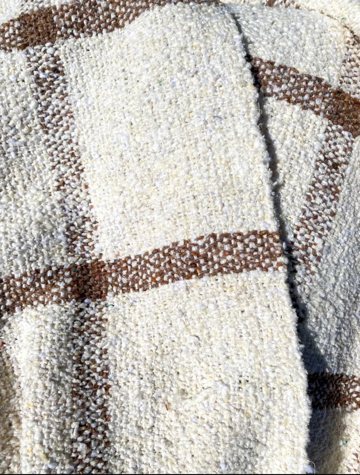 Catalina Heritage Plaid Handwoven Throw Blanket- Cream