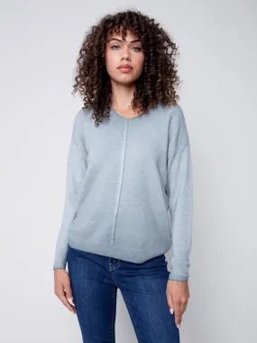 Charlie B V-Neck Cold Dye Sweater