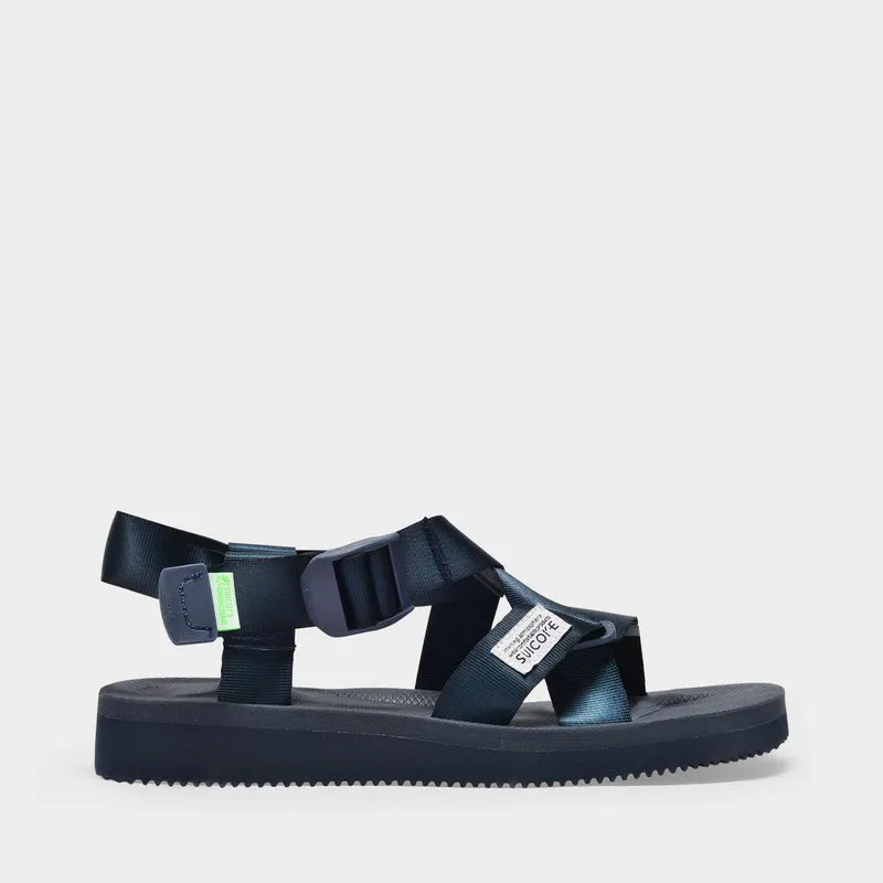 CHIN2-Cab Sandals in Navy Nylon