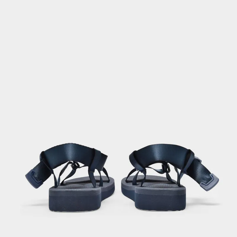 CHIN2-Cab Sandals in Navy Nylon