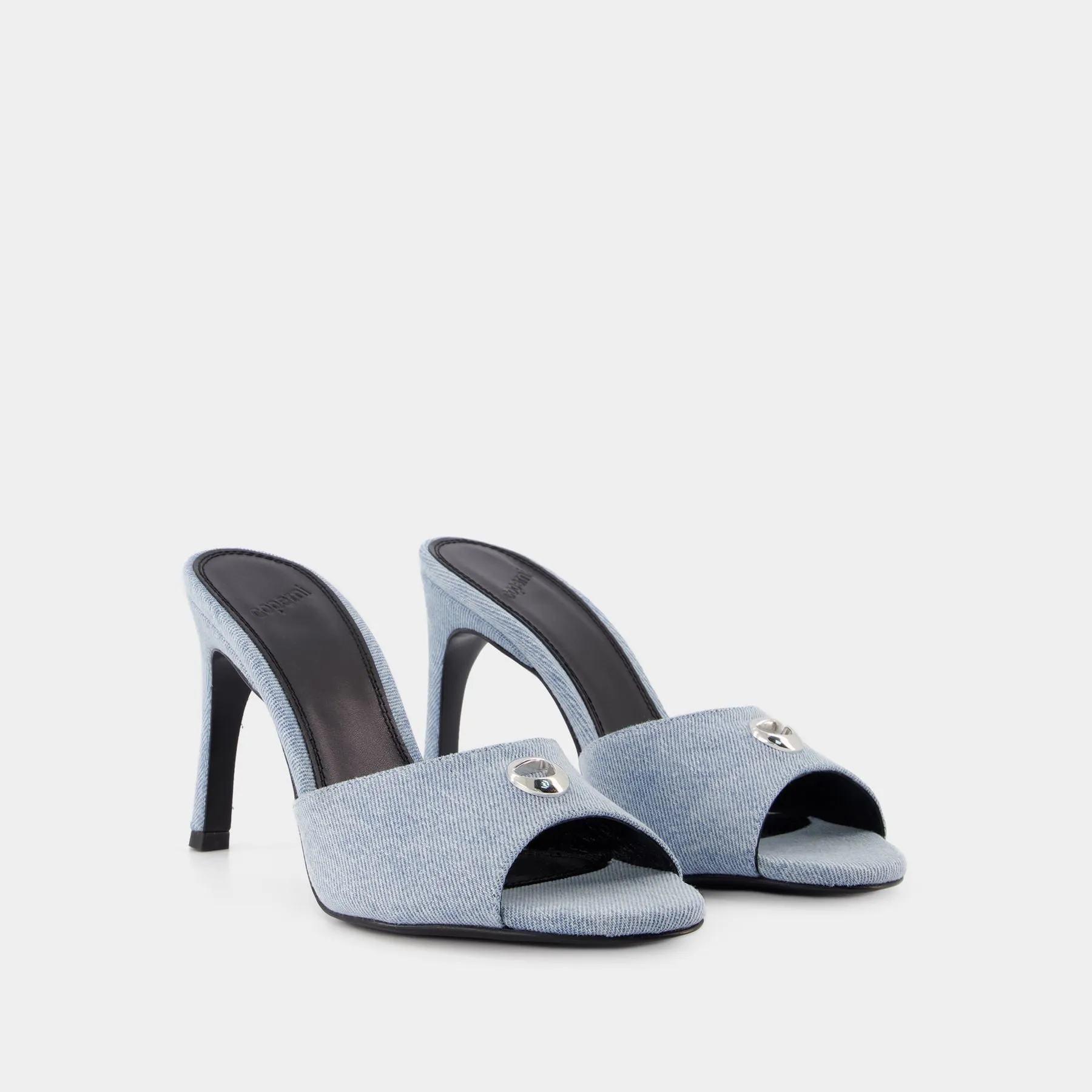 Coperni  Denim Logo Mules - Coperni - Blue - Canvas