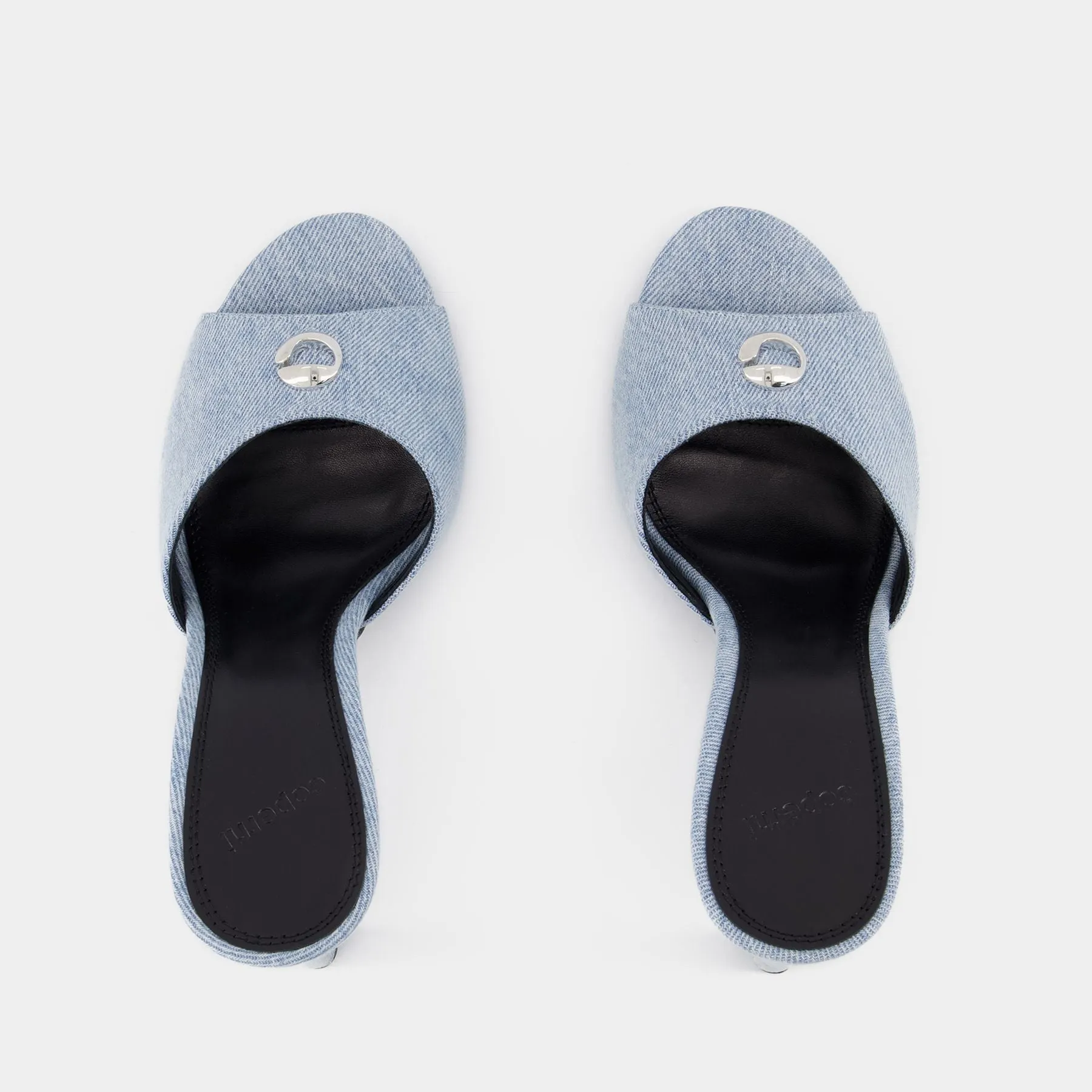 Coperni  Denim Logo Mules - Coperni - Blue - Canvas