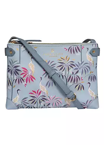 Crane Garden Zip Top Crossbody Bag by Sara Miller | Look Again