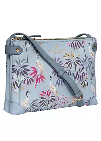 Crane Garden Zip Top Crossbody Bag by Sara Miller | Look Again