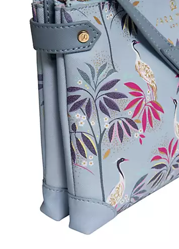 Crane Garden Zip Top Crossbody Bag by Sara Miller | Look Again