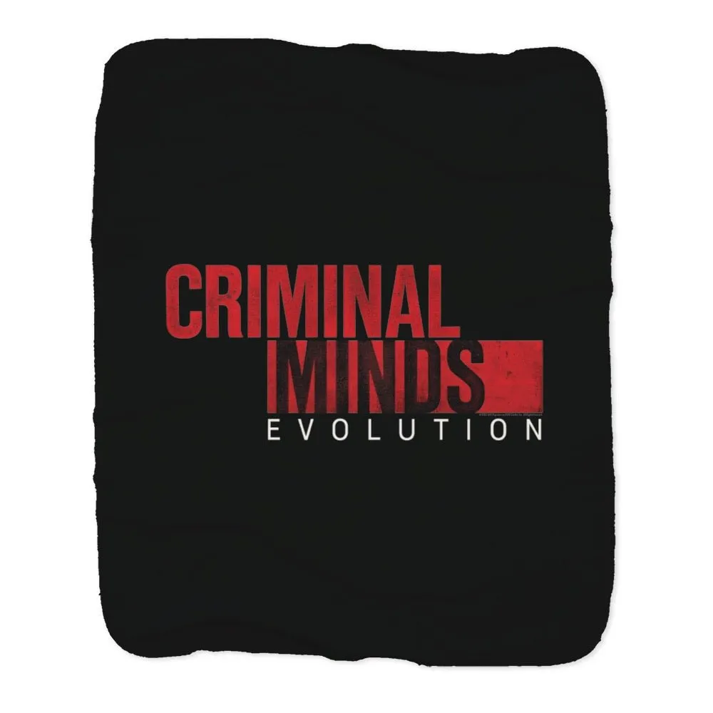 Criminal Minds Evolution Logo Grey Sherpa Blanket