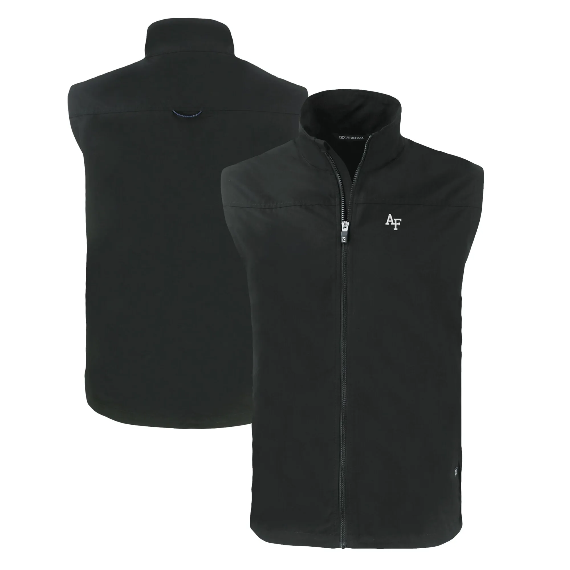 Cutter & Buck  Air Force Falcons Black Charter Eco Recycled Full-Zip Vest