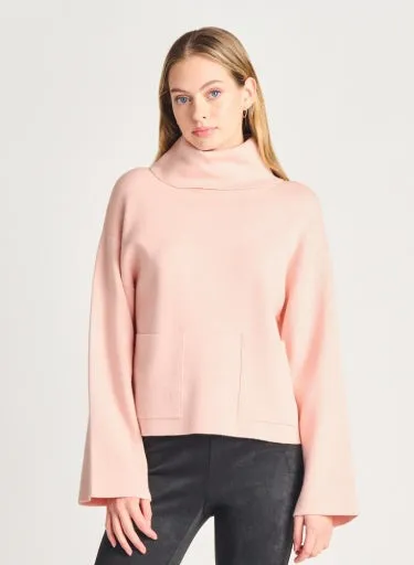 Dex Funnel Neck Patch Pocket Sweater