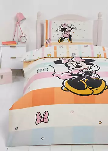 Disney Minnie Mouse Pastel Bow Single Duvet Cover Set | Kaleidoscope