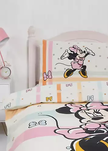 Disney Minnie Mouse Pastel Bow Single Duvet Cover Set | Kaleidoscope