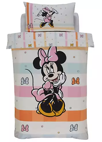 Disney Minnie Mouse Pastel Bow Single Duvet Cover Set | Kaleidoscope