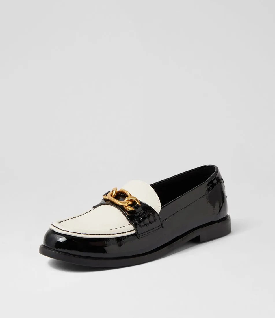 DJANGO & JULIETTE Quilt Dj Black Ivory Patent Leather