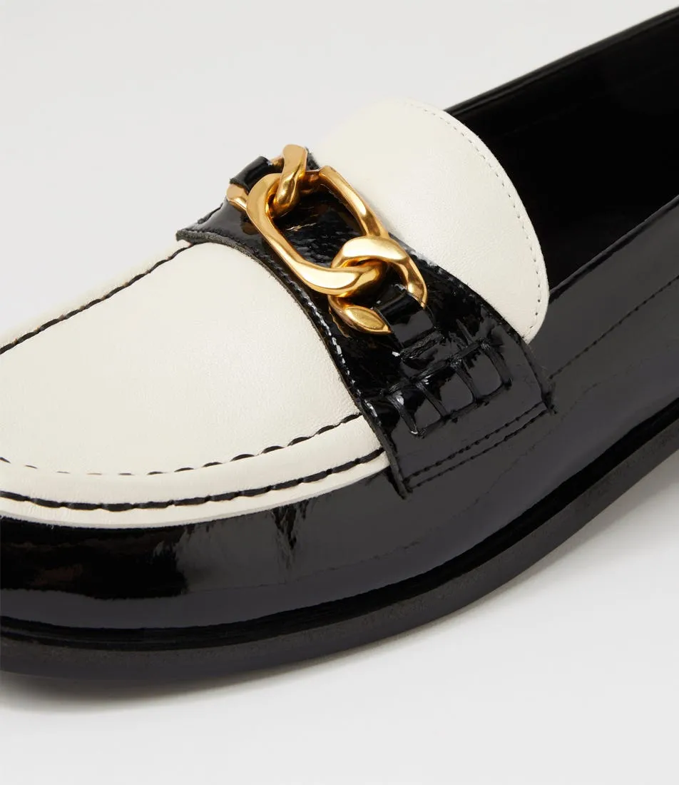 DJANGO & JULIETTE Quilt Dj Black Ivory Patent Leather