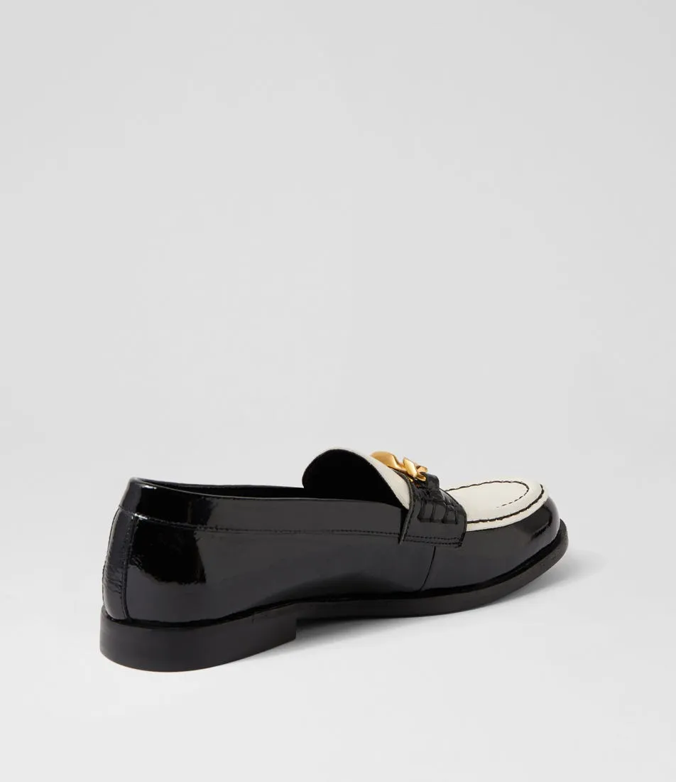 DJANGO & JULIETTE Quilt Dj Black Ivory Patent Leather