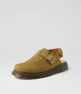 DR MARTEN Jorge 2 Mens Muted Olive Nubuck Mules