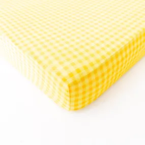 Dreamiere Sunshine Gingham Bamboo Viscose Crib Sheet