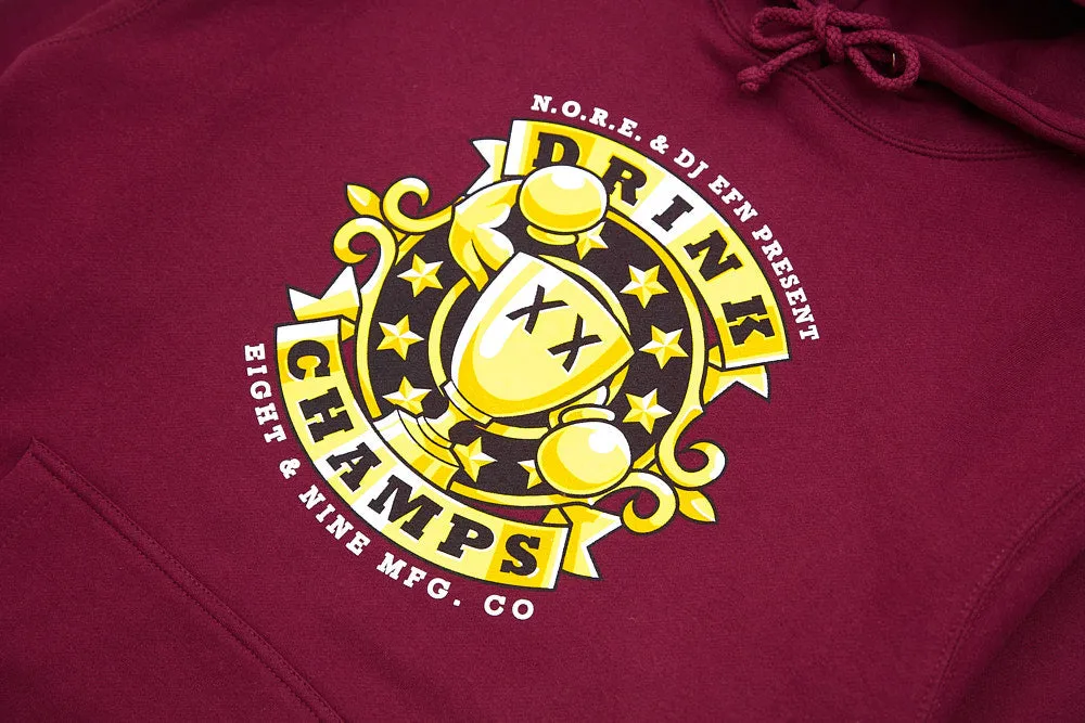 Drink Champs Classic Logo Hoodie Burgundy