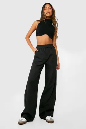 Elasticated Waist Relaxed Fit Wide Leg Pants