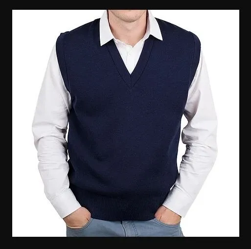 Elegant Knitting - Anti-Static Vest - Merino Wool - Conductive Carbon Fibre - Navy - 849ASV NA 14